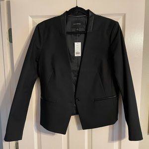 NWT Banana Republic Blazer with Faux Leather Collar - 14